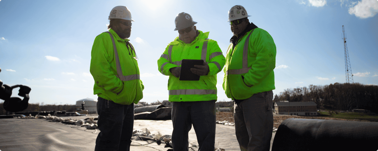 construction field on tablet