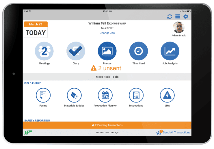 Mobile Field App Gets New Design Featuring Customized Workflow HCSS