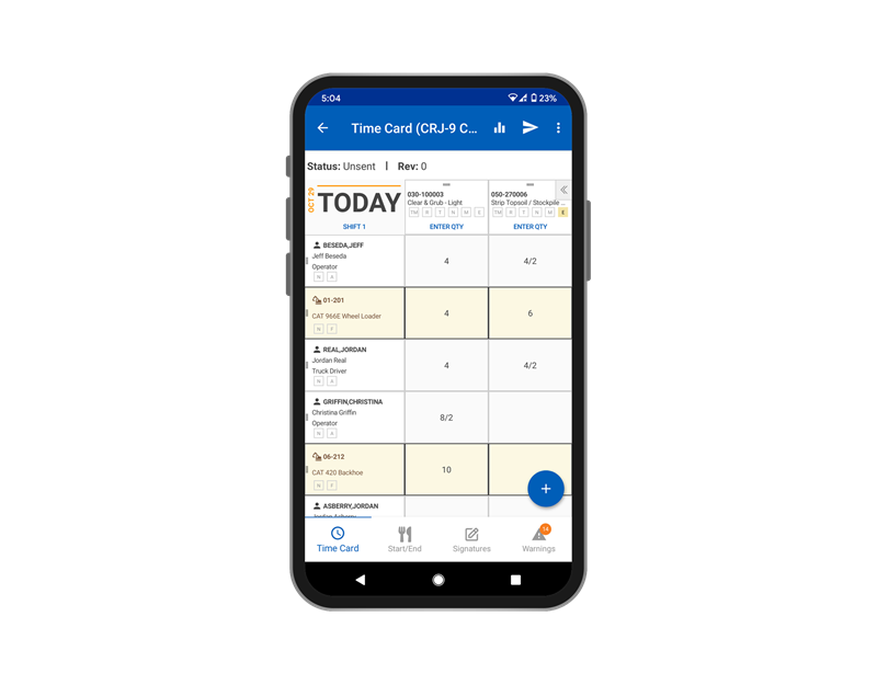 construction time tracking