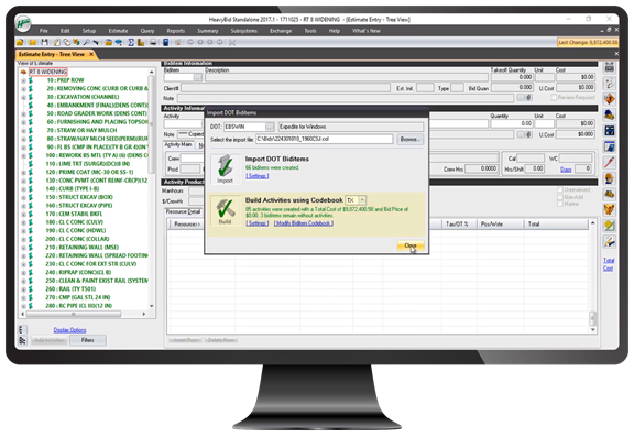 heavybid import dot monitor