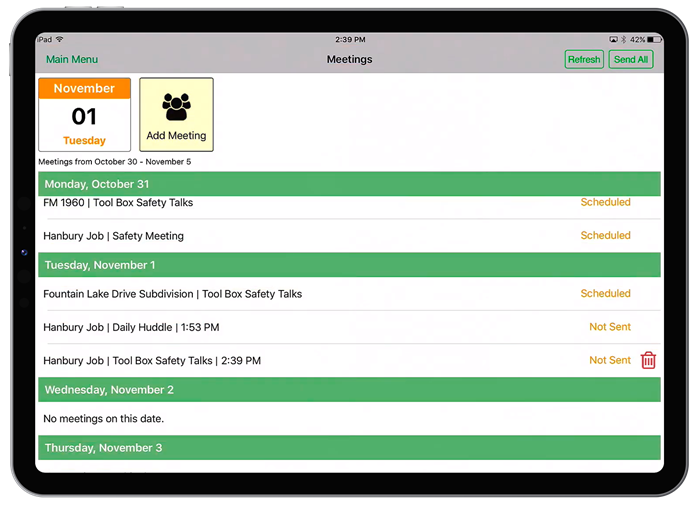 safety meeting templates