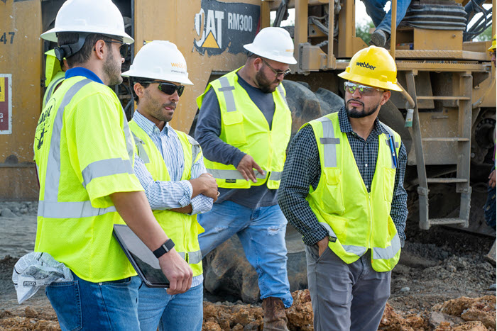 owner at construction site