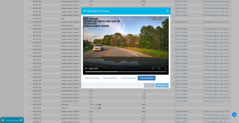 dashcam driver alert view