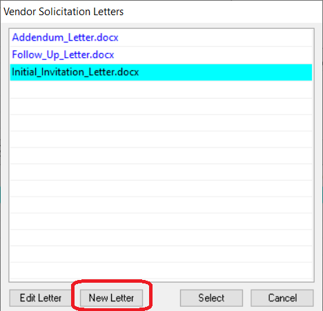 three letter vendor solicitation heavybid