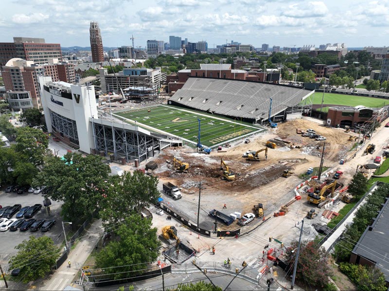 vanderbilt stadium construction cleary