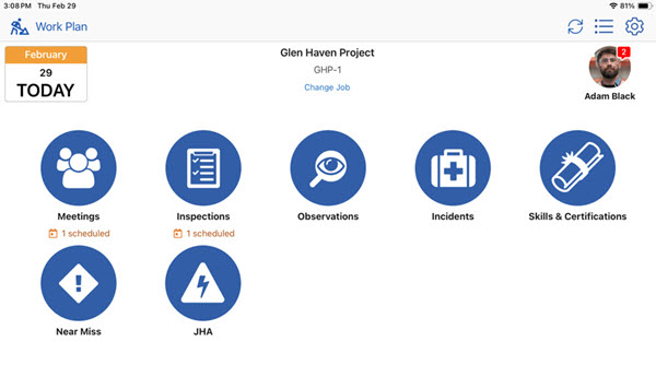 hcss safety on tablet