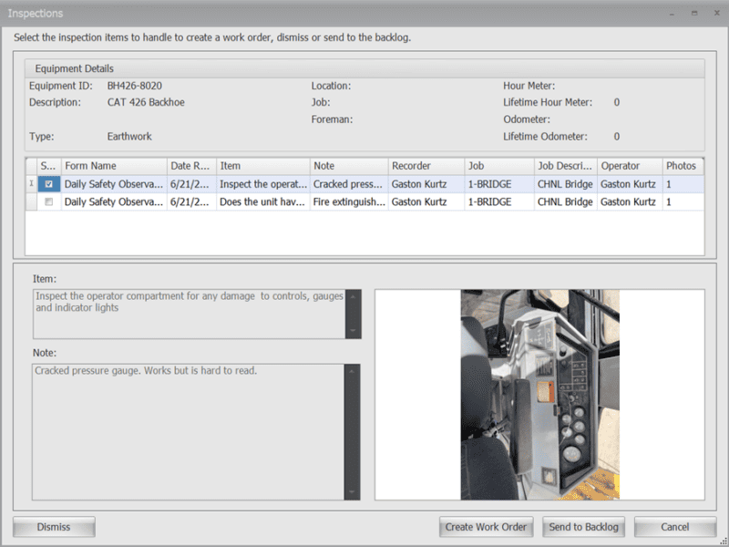 Heavy Equipment Inspection Software HCSS
