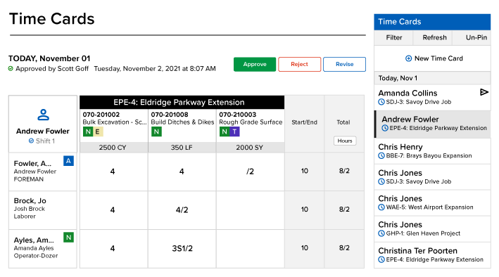 Screenshot of HeavyJob software