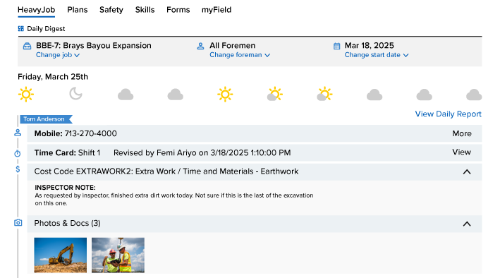 Screenshot of HeavyJob software