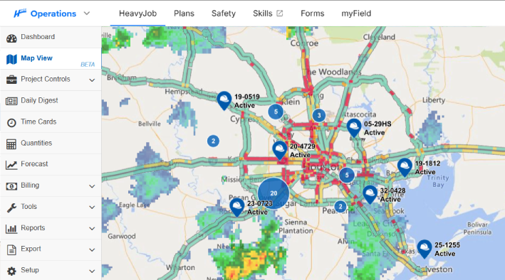 Screenshot of HeavyJob software