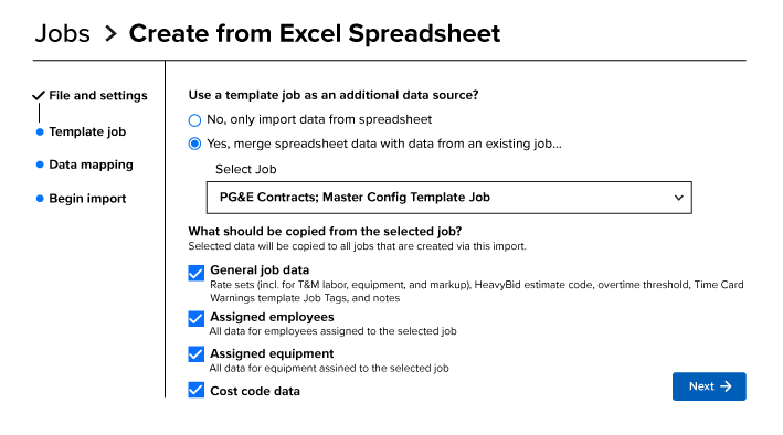 Screenshot of HeavyJob software