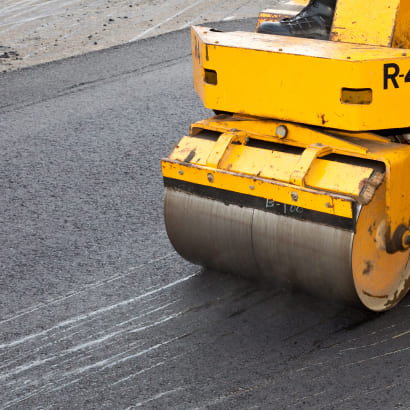 Road being paved