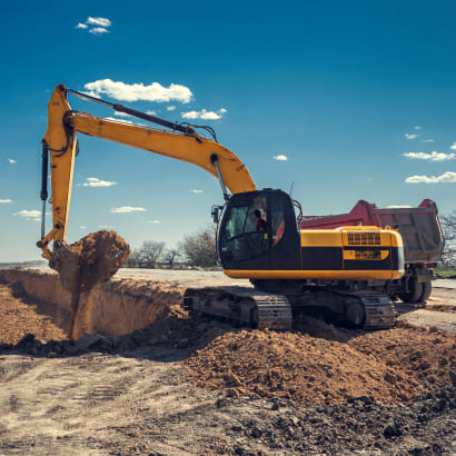 Machine removing dirt