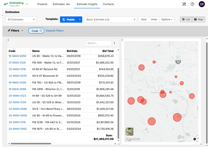 estimate insights heavybid pre-construction