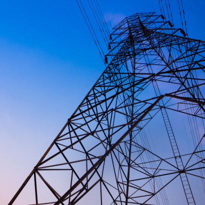 A transmission tower
