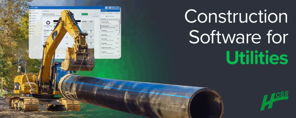 Wet utilities construction software banner