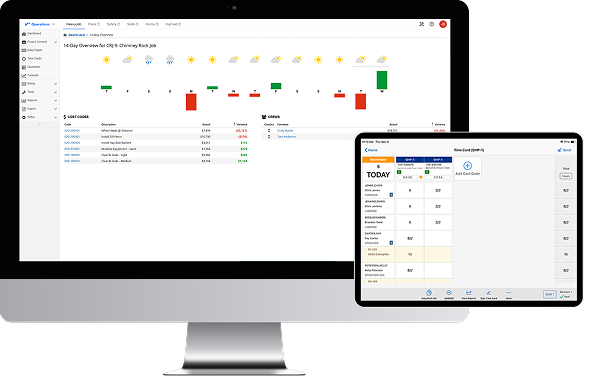 HeavyJob screenshots on a desktop and tablet