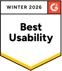 G2 Best Usability Winter 2026 badge