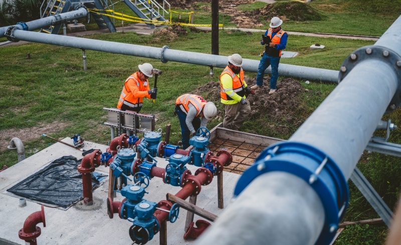 wastewater treatment facility construction