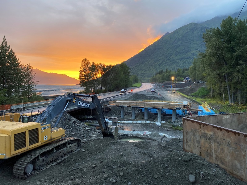 seward highway earthworks hitachi excavators alaska