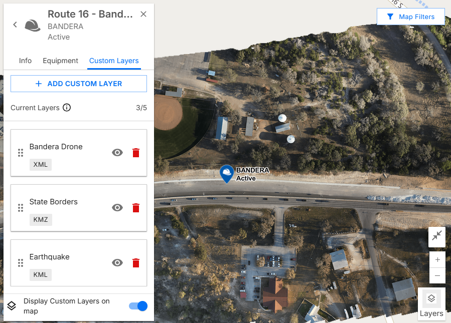map view drone footage