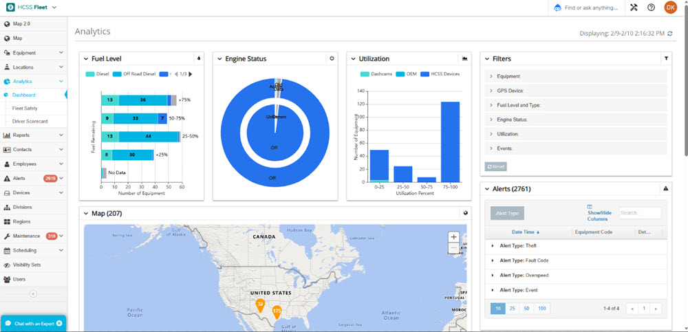 hcss fleet telematics motive integration